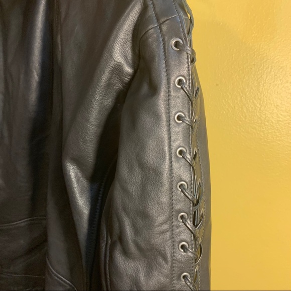 Wilsons Vintage USA Black Genuine Leather Jacket